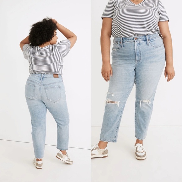MADEWELL The Perfect Vintage Jean in Grandbay Wash Ripped Edition Plus Size 16W - Picture 15 of 15
